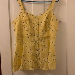 Modcloth yellow floral tank